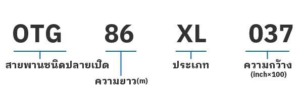 สายพานไทม์มิ่ง G แบบปลายเปิด